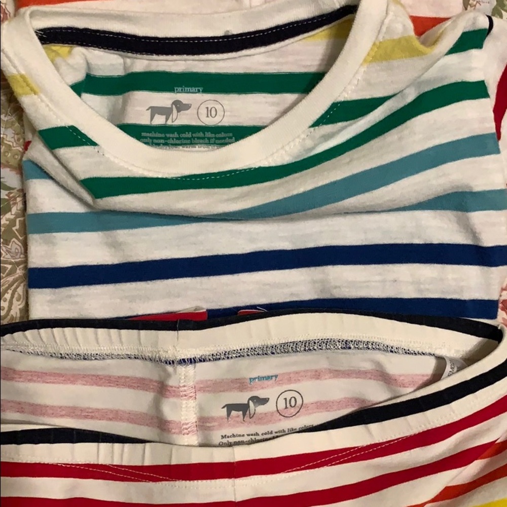 Girls Rainbow dress (and cartwheel shorts) size 10